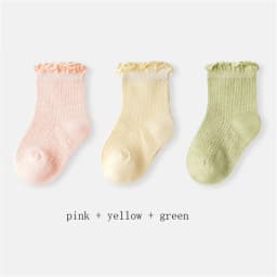 3Pairs Mesh Babies Socks for Girls Boy Ruffles Children's Socks Cheap Baby Stuff for Newborn Baby Items Kids Bebe Accessories