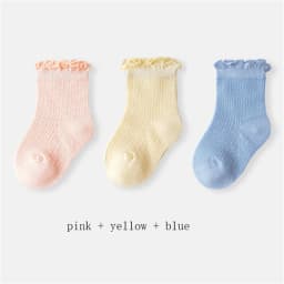 3Pairs Mesh Babies Socks for Girls Boy Ruffles Children's Socks Cheap Baby Stuff for Newborn Baby Items Kids Bebe Accessories