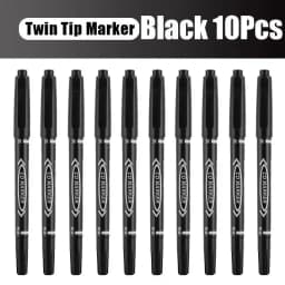 5/10 Pcs Twin Tip Permanent Marker Black/Blue/Red Oil Pen Fine Nid Ink Stationery School & Office Supplies