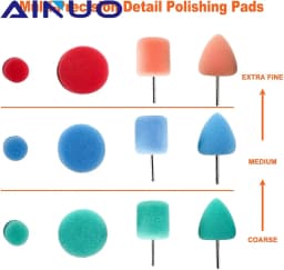 22Pcs Buffing Waxing Polishing Sponge Pads Kit Set Car Wheel Hub Polish Buffing Shank Waxing Foam Polisher