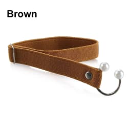 1Pair Women High Heels Adjustable Elastic Shoe Strap Belt U-shaped Pearl Elastic Lazy Shoelace Anti-drop Heels Shoe Accessories