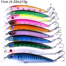 10PCS/Lot Minnow 8g 9g 13.3g 26g Fishing Lure Floating HardBait Pesca Tackle Jerkbait Swimbait Sinking Wobbler Artificial Bait