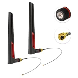 2pcs 12dBi Dual Band WIFI Antenna 2.4G 5.8G RP SMA Male Universal Aerial for ASUS AC68U AC88U Router Wireless Card Amplifier