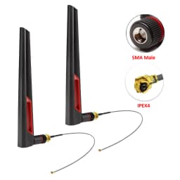 2pcs 12dBi Dual Band WIFI Antenna 2.4G 5.8G RP SMA Male Universal Aerial for ASUS AC68U AC88U Router Wireless Card Amplifier