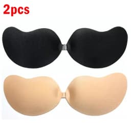 Sexy Women Invisible Push Up Bra Self-Adhesive Silicone Bust Front Closure Sticky Bra Skin Backless Strapless Bra