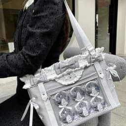 New Fashion Design for Girls Y2K Ulzzang Ita Bag Sweet Preppy Style Shoulder Bag for Women Large Capacity Ribbon Bow Tote Bag