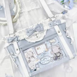 New Fashion Design for Girls Y2K Ulzzang Ita Bag Sweet Preppy Style Shoulder Bag for Women Large Capacity Ribbon Bow Tote Bag