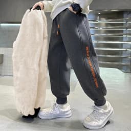 Boys Plus Velvet Pants Kids Thick Trousers Winter Warm Padded Sweatpants New Children's Fashion Casual Bottoms 5-14 Years