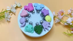 1 Set New Baby Silicone Football Beads DIY Baby Cartoon Teething Bracelet DIY Pacifier Chain Accessories Toys