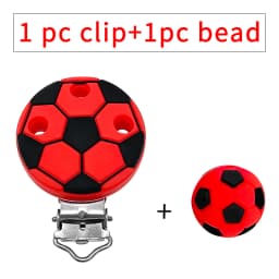 1 Set New Baby Silicone Football Beads DIY Baby Cartoon Teething Bracelet DIY Pacifier Chain Accessories Toys