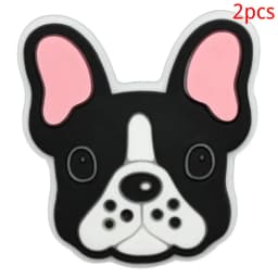 2/14pcs lot lovely dog shoe buckle charms accessories decorations for sandals bag sneaker clog wristbands bracelets kids gift