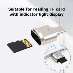 Type C OTG To TF Adapter Micro-SD Memory Card Reader Compatible with Laptops, Tablets, and Smartphones , with chain port