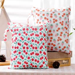 1Pc 26*36cm Wet Dry Bags Waterproof Reusable Zippered Pockets Cloth Diaper Travel Beach Pool Wet Bags for Swimsuits