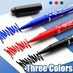 10Pcs Double Tip Permanent Markers Pens Waterproof Oily Fine Tip Black Painting Marker Graffiti Marking Pens School Supplies