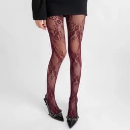 1 Piece Women 4 Colors Black White Wine Khaki Floral Romantic Hollow Out Lady Sexy Fashion Fishnet Tight Pantyhose