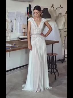 Boho Wedding Dresses 2026 Bohemian Wedding Gowns with Cap Sleeves V Neck Open Back Pleated Skirt Elegant A Line Gown Customized
