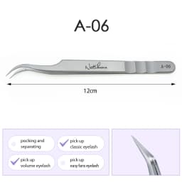 NATUHANA Anti-static Straight Eyelash Extension Tweezers Industrial Precision Curved Straight Lash Eyebrow Tweezers Makeup Tools