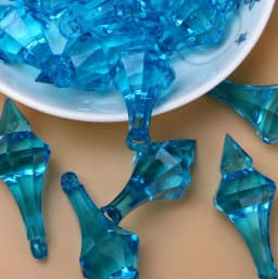 Camal 30Pcs Colorful 18*46mm Hanging Pendant Pointed Drop Chandelier Acrylic Crystal Bead Home Wedding Party Craft Decoration