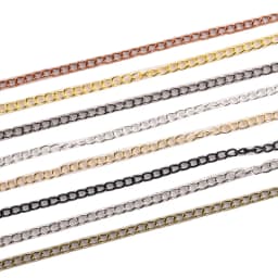 2meters Jewelry Making Chain DIY Gold Silver Necklace Metal Flat 2.5/3.5/4.5mm Extension Chain Accessories Components Wholesale
