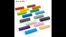 20pcs DIY Building Blocks Thick 2x8 Dots Educational Creative Toys for Children Figures Plastic Bricks Size Compatible With 3007