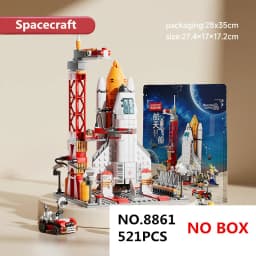 Creative Aviation Manned Rocket Building Blocks Space Astronaut Figure DIY Aerospace Bricks Model Toys for Kids Christmas Gift