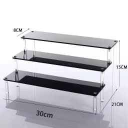 1-5 Tier Acrylic Display Stand Clear Display Riser Rack for Cupcake Perfume Doll Décor Organizer Amiibo Funko POP Figures DC05