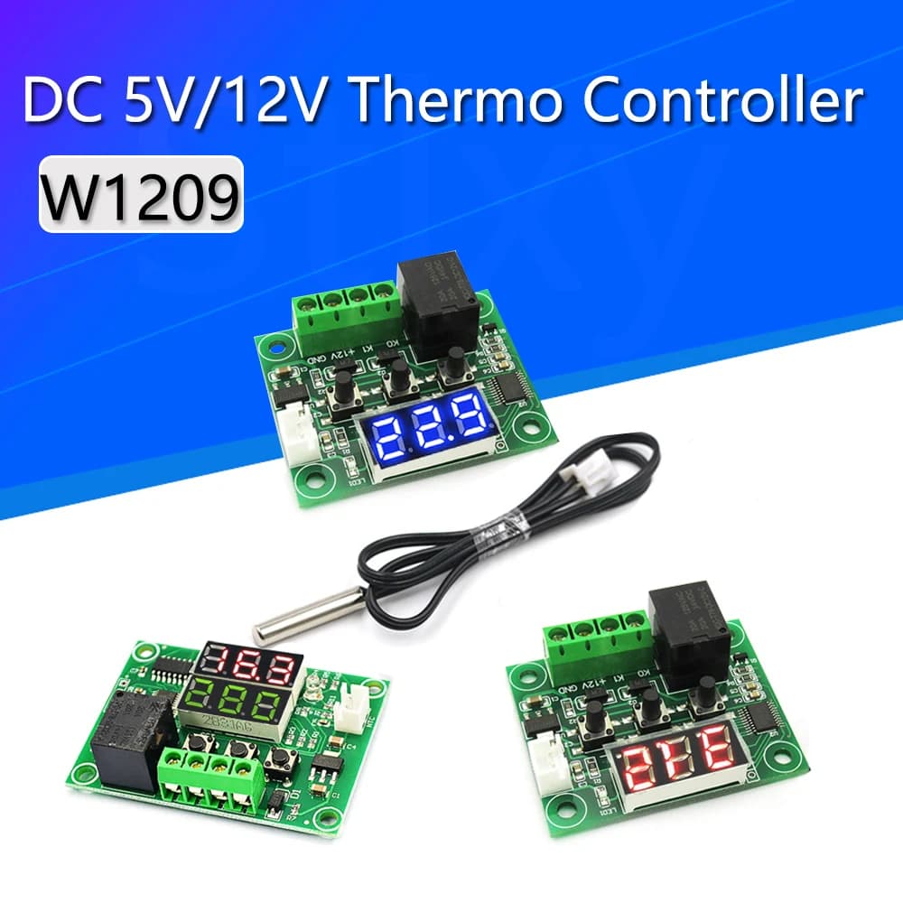 W1209 DC 5V 12V heat cool temp thermostat temperature control switch temperature controller thermometer thermo controller