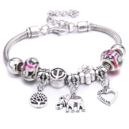 Papa Snap Brand Women Bracelet Colorful Crystal Charm Bracelet for Women DIY Beads Bracelets & Bangles Jewelry Gift