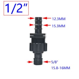 Barbed 1/4 3/8 1/2 3/4 1inch Hose Quick Connector 4/7mm 8/11mm 16mm 20mm 25mm Water Hose Connector Tap 1pcs