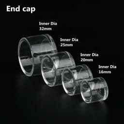 1~3PCS Acrylic Pipe Fitting Elbow Tee End Cap Transparent Plexiglass Fish Tank Joints Water Tank Accessories Acrylic Connector