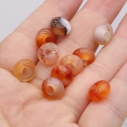 New 10pcs / Lot Natural Agates Beads Abacus Shape Big Hole Natural Stone Beads Size 5x10mm for Making Jewelry Necklace Hole 4mm