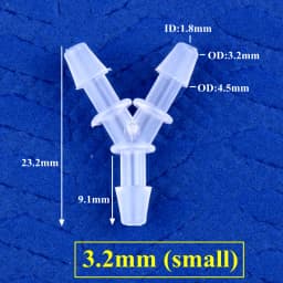 5~200pcs 2.4~12.7mm PP Y-Style Tee Connectors Aquarium Tank Air Pump Aerator Hose Joint Irrigation System Water Pipe Fittings