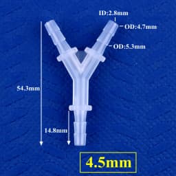 5~200pcs 2.4~12.7mm PP Y-Style Tee Connectors Aquarium Tank Air Pump Aerator Hose Joint Irrigation System Water Pipe Fittings