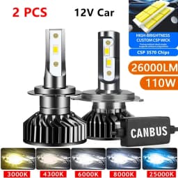 Car Headlight CSP 32000LM 160W H4 LED H7 Canbus H1 H3 H8 H11 9005 9006 9007 880 8000K 6000K Car Auto Headlamp Led Lights For Car