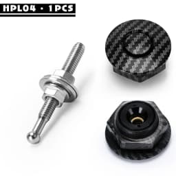 1.25' Universal Style Push Button Billet Hood Pins Lock Clip Kit For BMW Ect Car Quick Pins PQY-HPL04/05