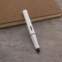 High Quality Piston Fountain Pen Transparent White bullet Needle 0.38mm 0.5mm Stationery Office School Supplies