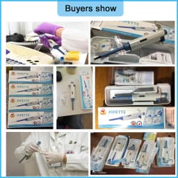 IKEME Single Channel Adjustable Volume Micropipette Laboratory Pipette Multiple Range Options 0.1μL-10mL with Pipette Tips