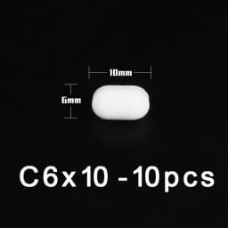PTFE Magnetic Stirrer Bar Cylindrical Stir Bar Type-C Magneton Laboratory Chemical Stirring Bars Mixer White Spin Bars , 10Pcs