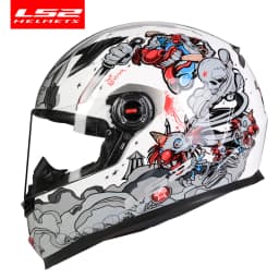 LS2 Clown Full Face Motorcycle Helmet LS2 FF358 Motocross Racing Man Woman Casco Moto Casque ECE Approved