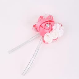 YO CHO Silk Roses White Wrist Corsage Wrist Flowers for Bridesmaids Flower Bracelet Pink Blue Bridal Sisters Wedding Accessories