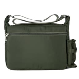 Men's Casual Shoulder Messenger Bag Splash-proof Nylon Oxford High Capacity Horizonta Crossbody Bag With Water Cup Side Pocket