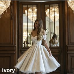 Off Shoulder Lace Short Wedding Dress Sparkly Glitter Tulle A Line Backless Bridal Gown Mini Vestido De Novia Robe Mariée Custom