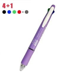 1Pc 5 In 1 Multicolor Ballpoint Pens with 4 Colors Replaceable Pen Refills 1 Automatic Pencil Lead Kawaii Stationery Top Eraser