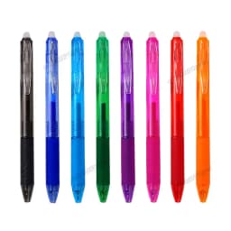 8Pcs/Set 0.7mm Erasable Gel Pen Refill Blue Black 8 Color Ink Rod Bullet Tip Office School Writing Stationery Washable Handle