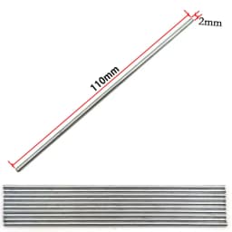 10pcs RC Silver Steel Rod Shaft Axles Straight Metal Round Linear Rail Round Length 30 50 70 100 110 150mm * Diameter 2mm