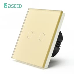 BSEED EU Wall Sockets Single Power Outlet Double Glass Frame USB Type-C Charge Ports Triple Socket Plugs Kids Protection 16A