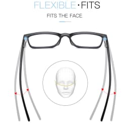 VIVIBEE Classic Square Blue Light Blocking Men Glasses Computer Gaming TR90 Black Anti Ray Eyeglasses Better Sleep Clear Eyewear