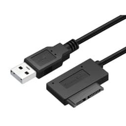 Grwibeou USB 2.0 to Mini Sata II 7+6 13Pin Adapter Converter Cable For Laptop CD/DVD ROM Slimline Drive Converter HDD Caddy