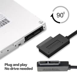 Grwibeou USB 2.0 to Mini Sata II 7+6 13Pin Adapter Converter Cable For Laptop CD/DVD ROM Slimline Drive Converter HDD Caddy