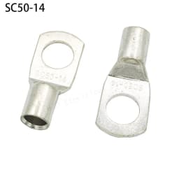 10PCS/5PCS SC50-6 50-8 50-10 50-12 Copper Cable Lug Kit Bolt Hole Tinned Cable lugs Battery Terminals copper nose Wire connector